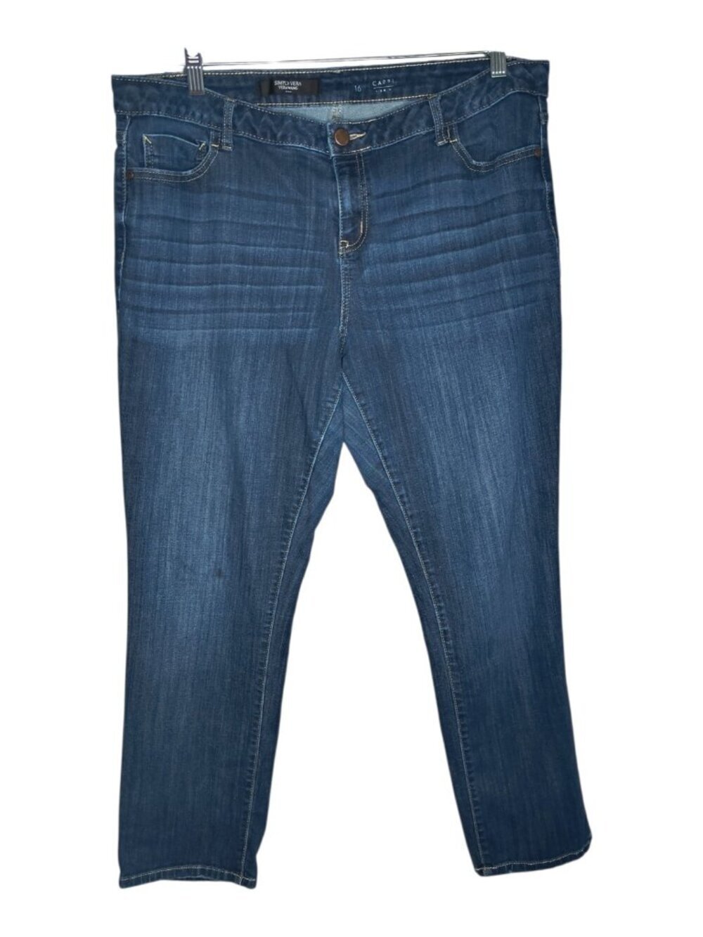 Simply Vera Wang Denim Jeans Size 16 Capri